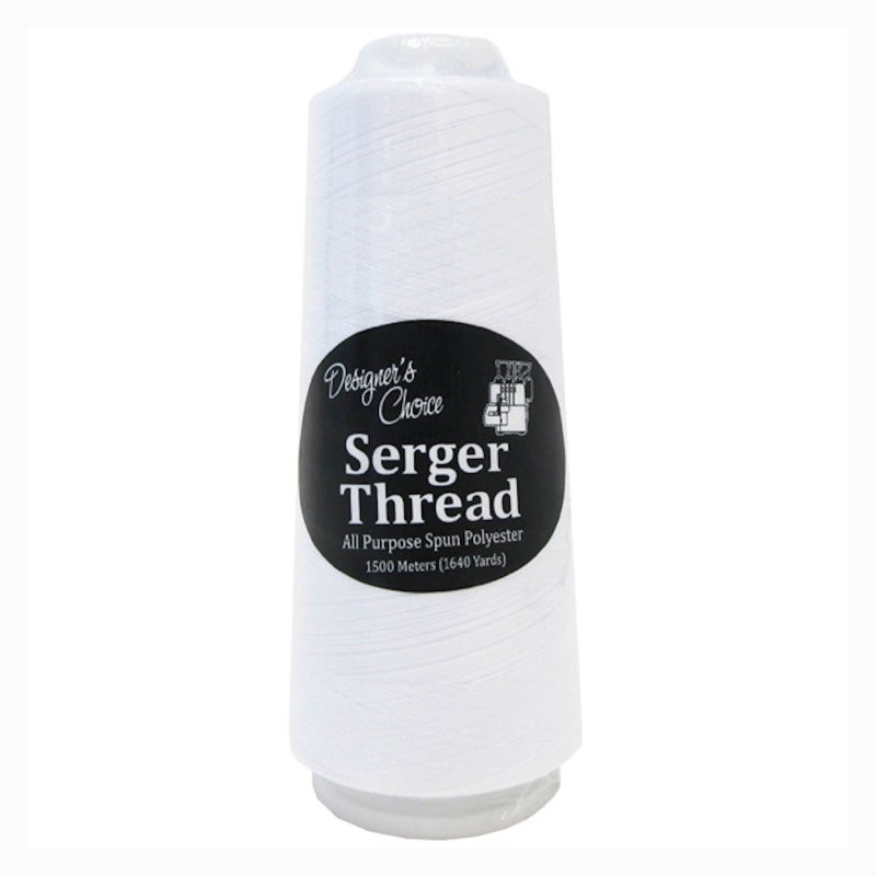 Designers Choice Set of 12 Black & White Serger Thread Spools for Quilting Embroidery Overlock | 100% Polyester | 1640 Yards Each | 6 Black & 6 White - Image 2